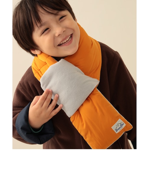 リバーシブル 中綿 キルトマフラー 2026FW キッズ マフラー キルトマフラー フリース 中綿 リバーシブル 防寒 子供用 ギフト