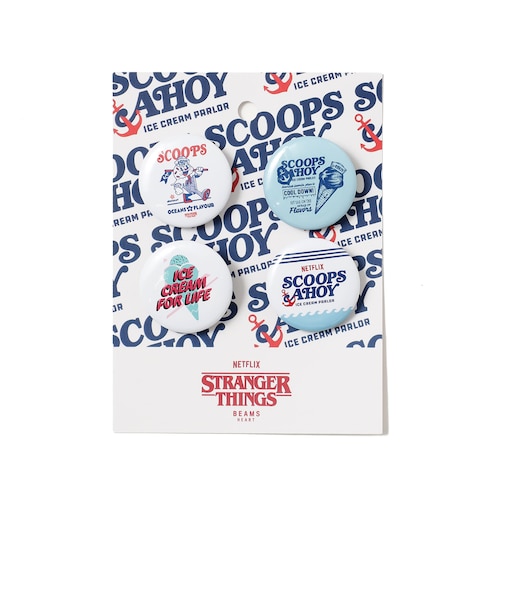 【COLLABORATION】STRANGER THINGS / Scoops Ahoy Can Badges