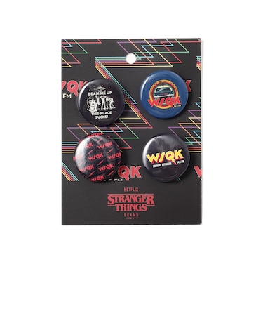【COLLABORATION】STRANGER THINGS / WSQK Radio Can Badges