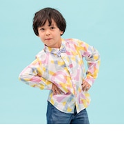 Spectrum長袖蝶タイつきシャツ【日本製】