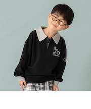 ハーフZIPワイドスウェット