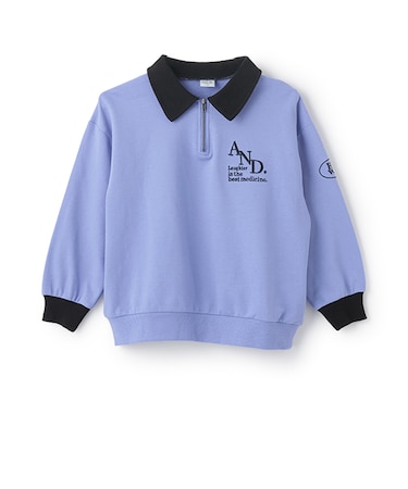 ハーフZIPワイドスウェット