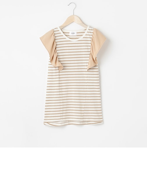 【リンク/接触冷感】袖チュールTシャツ