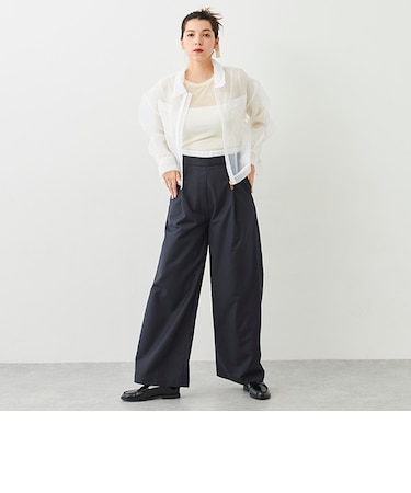 【LADIES】ダブルウエストパンツ