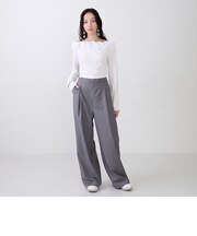 【LADIES】ダブルウエストパンツ