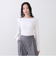 【LADIES】バルーン衿ロンT