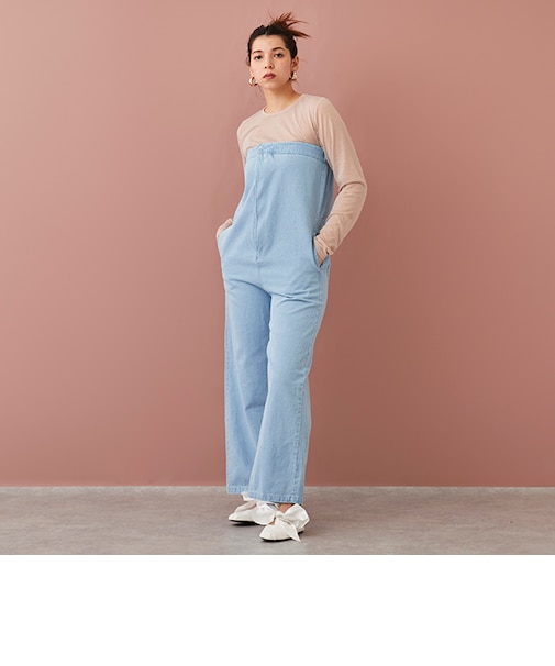 【LADIES】デニムオールインワン