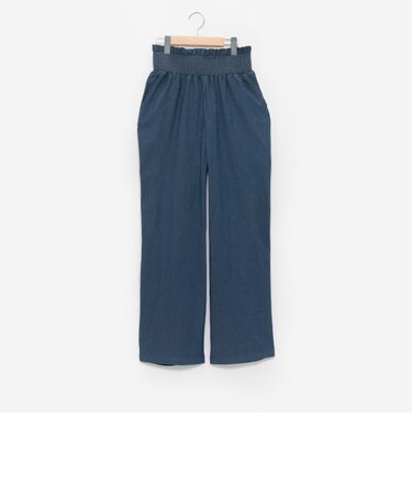 【LADIES】デニムワイドパンツ
