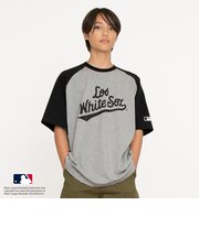 【大人向けサイズあり】【MLB】チームロゴプリントラグランスリーブ半袖Tシャツ