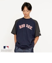 【大人向けサイズあり】【MLB】チームロゴプリントラグランスリーブ半袖Tシャツ