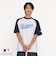 【大人向けサイズあり】【MLB】チームロゴプリントラグランスリーブ半袖Tシャツ