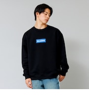 【大人向けサイズあり】【毛玉になりにくい】裏起毛・ボックス刺繍ロゴトレーナー