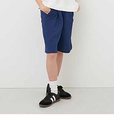 【大人向けサイズあり】パナマ風タックハーフパンツ