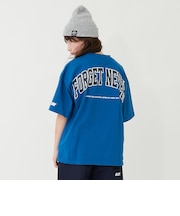 【大人向けサイズあり】【FORGETNEVER】バックアーチカレッジロゴ半袖Tシャツ_GLSW