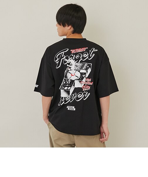 【大人向けサイズあり】【FORGETNEVER】バックターンテーブル半袖ポケットTシャツ_GLSW