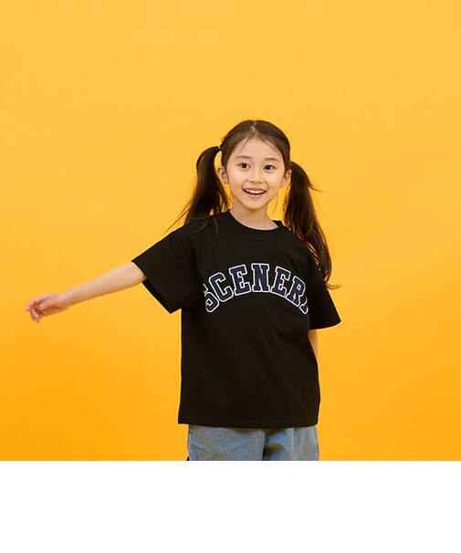 【SKIT0LY】【接触冷感】ハイクールコットン・アーチロゴアップリケ刺しゅう半袖Tシャツ
