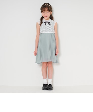 【Kids】レースプリーツドレス