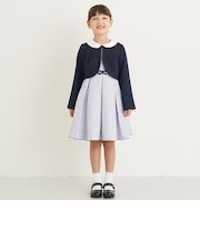 【キッズサイズ】ボレロジャケット+ジャガードドレスセット