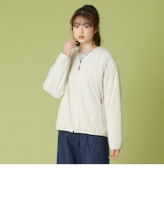 Vネック中綿ブルゾン