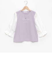 袖切り替えネックレスTシャツ