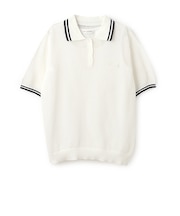 メッシュ半袖ポロニット