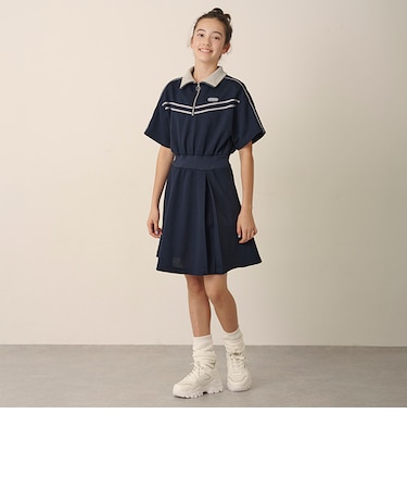 ハーフZIPカットワンピース