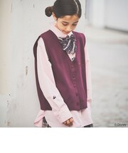 【130cmあり】【Disney】ニットベスト＆シャツセット