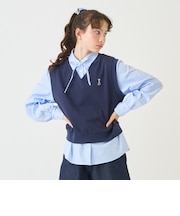 カットソーベスト＆刺しゅうブラウスセット