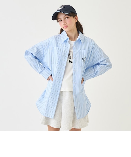 【130cmあり】長袖シャツ×フォトロゴTシャツ