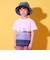 海と電車切替半袖Tシャツ