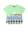 海と電車切替半袖Tシャツ
