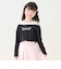 レイヤード風短丈　長袖Tシャツ