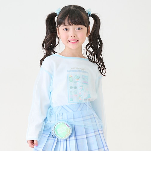 チュールレイヤード　長袖Tシャツ
