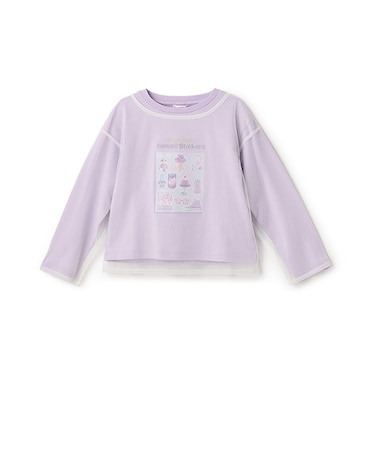 チュールレイヤード 長袖Tシャツ