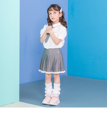 裾レースプリーツスカート