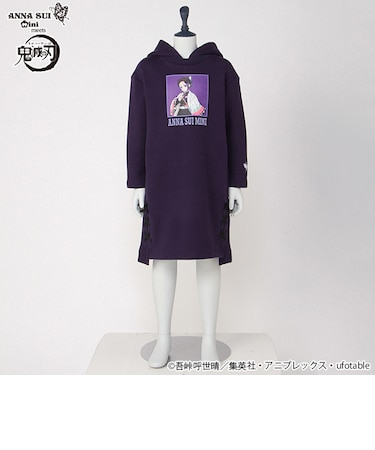 【鬼滅の刃】 裏毛 胡蝶しのぶプリントワンピース