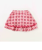 Gingham Flower二段キュロット【日本製】