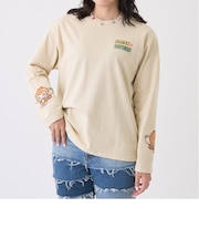 ルッキー 袖アップリケTシャツ