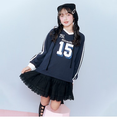 リボンレースティアードスカパン