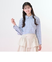 クロップド丈フリルシャツ