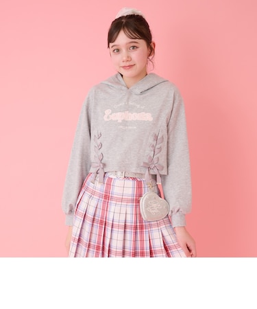 レースアップショート丈パーカ&タンクトップセット