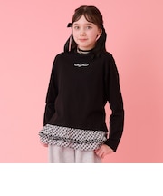 チョーカーつきレイヤード長袖Tシャツ