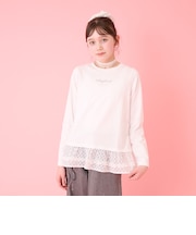 チョーカーつきレイヤード長袖Tシャツ