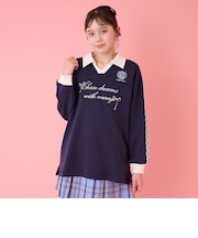 袖レースユニホーム長袖Tシャツ