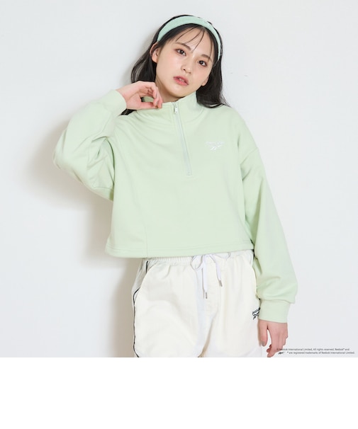 【Reebok】クロップドハーフジップ