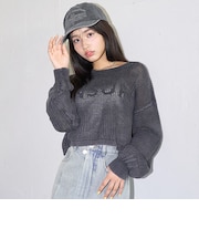 【LTXC】【綿100％】ピグメントメッシュニット