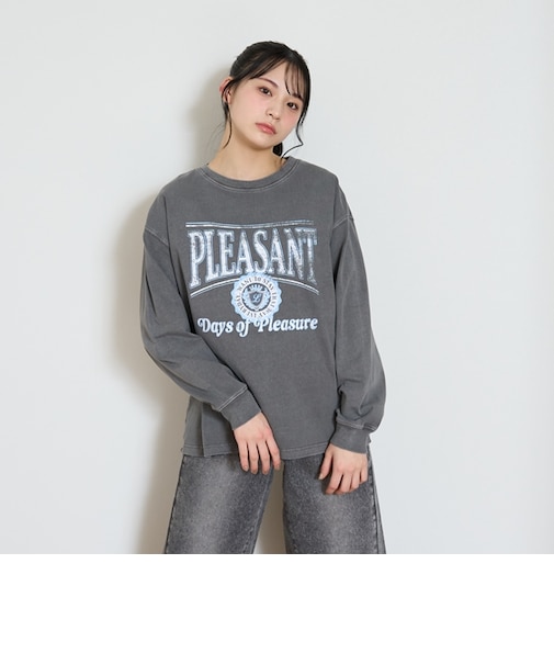 【LTXC】【綿100%】ヴィンテージ風長袖Tシャツ