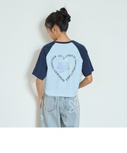 ハートラグラン五分袖Tシャツ