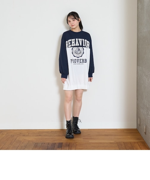 【LTXC】バイカラープルワンピース