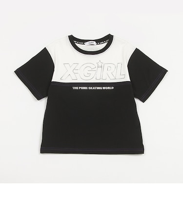 メタリックロゴ配色半袖Tシャツ
